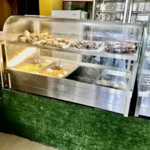 Curve glass bain marie Food Warmer